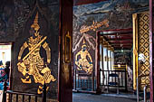 Bangkok Grand Palace, murals of the gallery of the Wat Phra Kaew. 